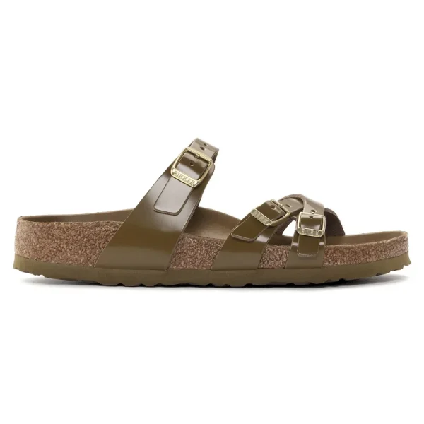 Franca Natural Leather Patent High Shine Mud Green - Image 7