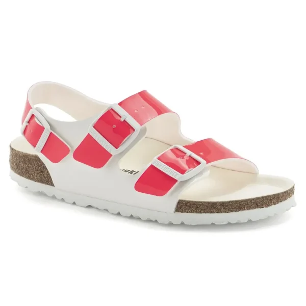 Milano Birko-Flor Patent Neon Pink/White Patent