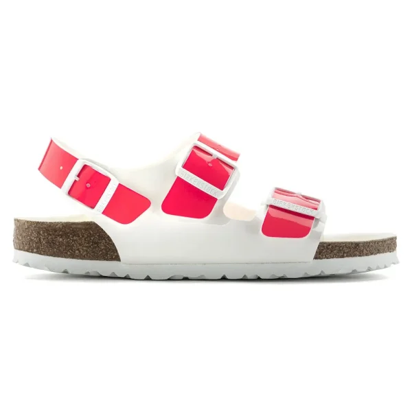 Milano Birko-Flor Patent Neon Pink/White Patent - Image 7