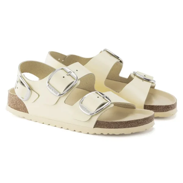 Milano Big Buckle Natural Leather Patent High Shine Butter - Image 6