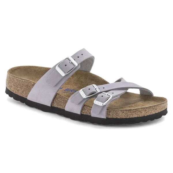 Franca Soft Footbed Nubuck Leather Purple Fog