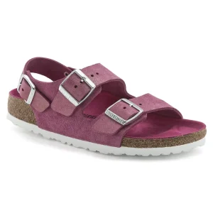 Milano Suede Leather Shimmering Fuchsia