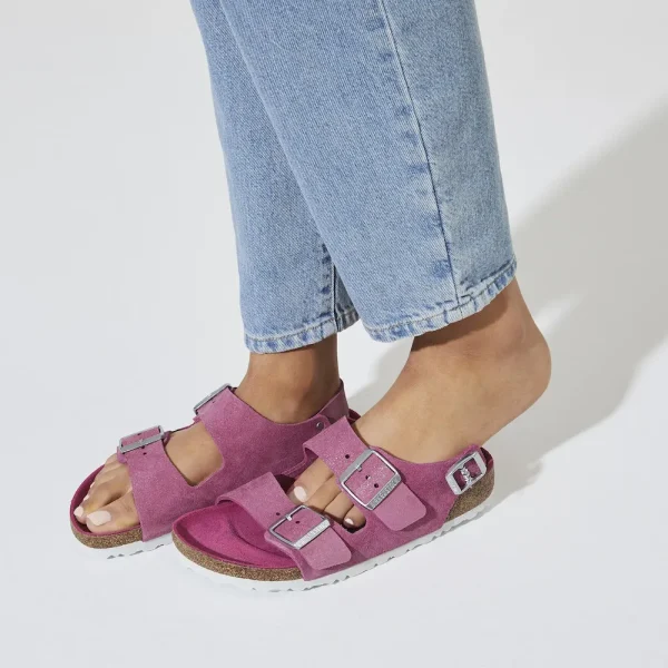 Milano Suede Leather Shimmering Fuchsia - Image 9