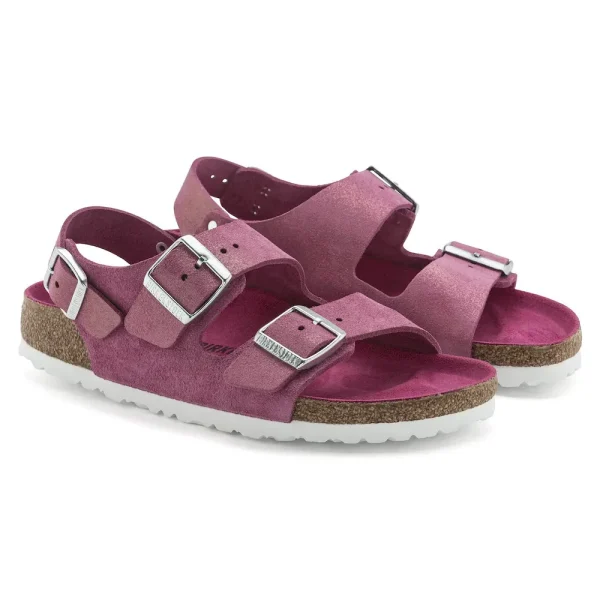 Milano Suede Leather Shimmering Fuchsia - Image 6