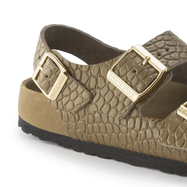 Milano Embossed Leather Emboss mud green - Image 8