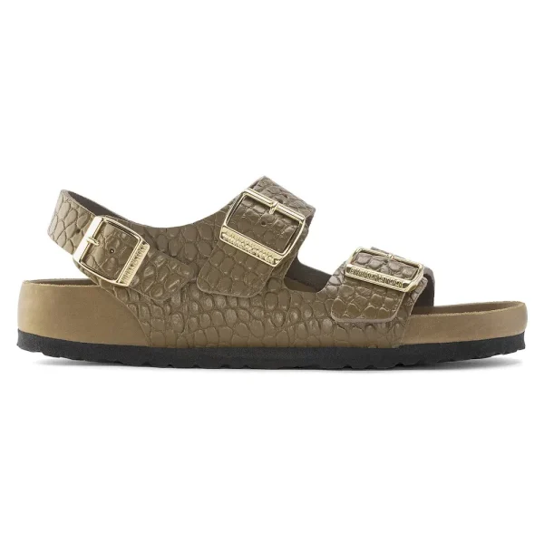 Milano Embossed Leather Emboss mud green - Image 7