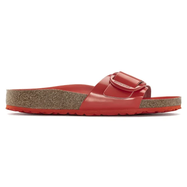 Madrid Big Buckle Natural Leather Patent High Shine Tomato - Image 7
