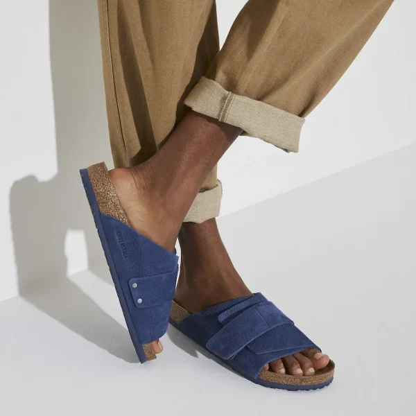 Kyoto Nubuck Leather Desert Buck Indigo Blue - Image 3
