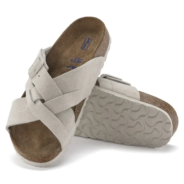 Lugano Soft Footbed Suede Leather Antique White - Image 3