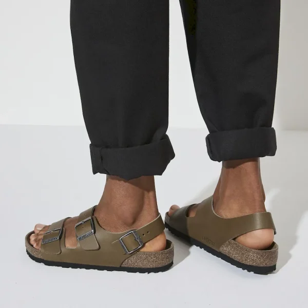Milano Leather Vintage Wood Faded Khaki - Image 3