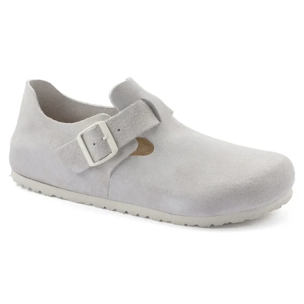 London Suede Leather Antique White
