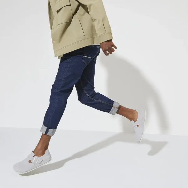 London Suede Leather Antique White - Image 2