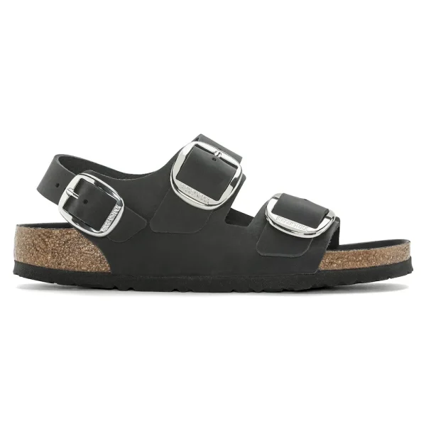 Milano Big Buckle Oiled Leather Black - Image 7