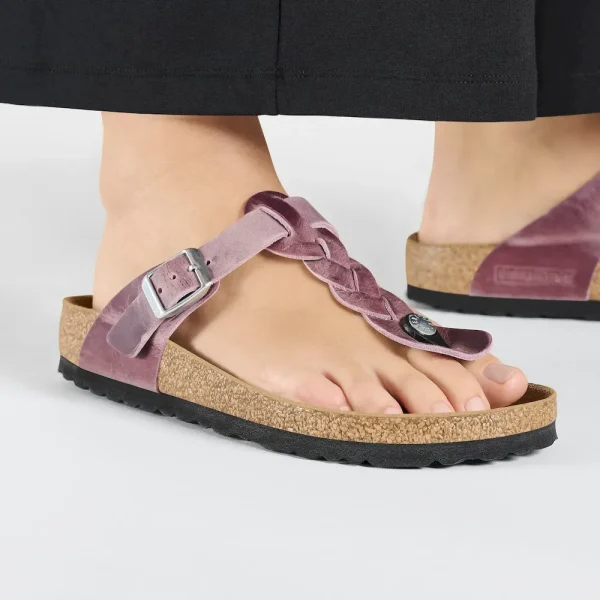 Gizeh Braided Oiled Leather Lavender - Image 3