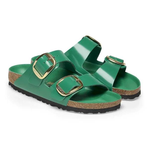 Arizona Big Buckle Natural Leather Patent High Shine Digital Green - Image 6