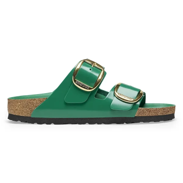 Arizona Big Buckle Natural Leather Patent High Shine Digital Green - Image 7