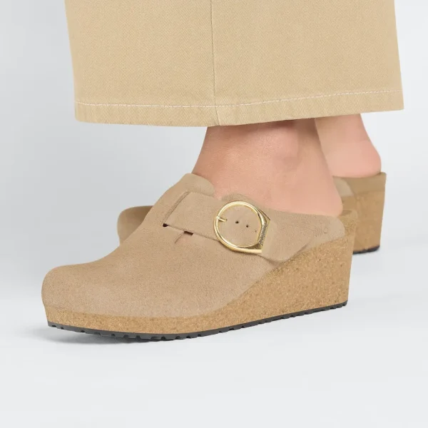 Fanny Ring-Buckle Suede Leather Warm Sand - Image 3
