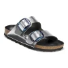 Arizona Big Buckle Natural Leather Metallic Silver