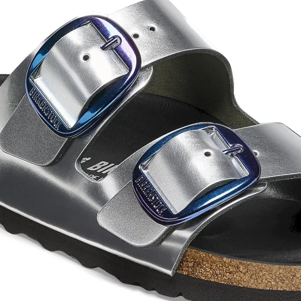 Arizona Big Buckle Natural Leather Metallic Silver - Image 8