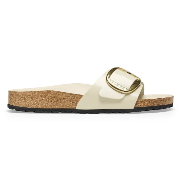 Madrid Big Buckle Natural Leather Patent High Shine Ecru - Image 7