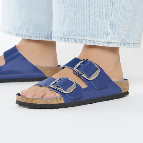 Arizona Big Buckle Natural Leather Patent High-Shine Cobalt - Image 3