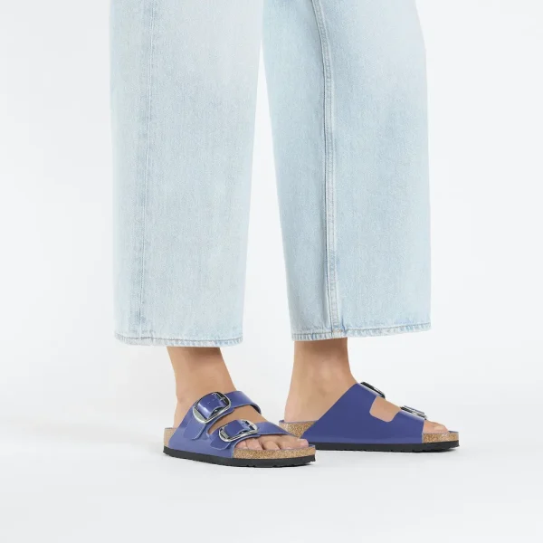 Arizona Big Buckle Natural Leather Patent High-Shine Cobalt - Image 2