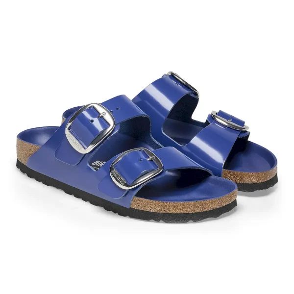 Arizona Big Buckle Natural Leather Patent High-Shine Cobalt - Image 6