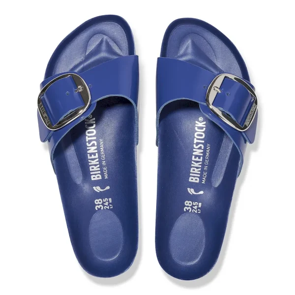 Madrid Big Buckle Natural Leather Patent High-Shine Cobalt - Image 5