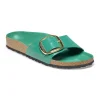 Madrid Big Buckle Natural Leather Patent High Shine Digital Green