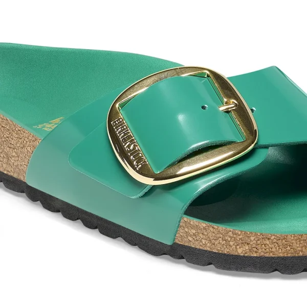 Madrid Big Buckle Natural Leather Patent High Shine Digital Green - Image 6