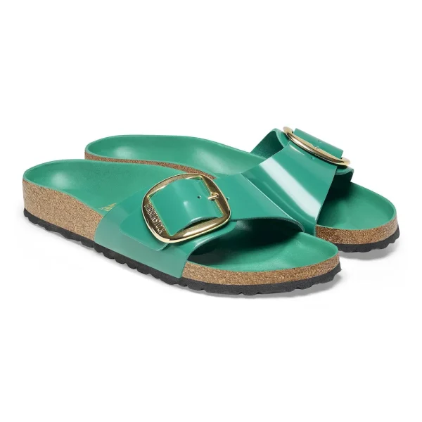 Madrid Big Buckle Natural Leather Patent High Shine Digital Green - Image 4