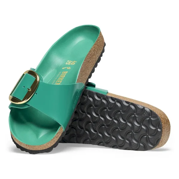 Madrid Big Buckle Natural Leather Patent High Shine Digital Green - Image 2