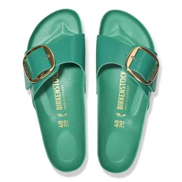 Madrid Big Buckle Natural Leather Patent High Shine Digital Green - Image 3