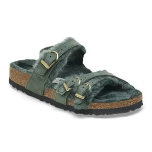 Franca Shearling Nubuck Leather Thyme