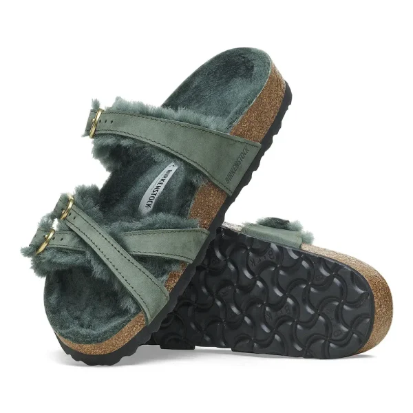 Franca Shearling Nubuck Leather Thyme - Image 2