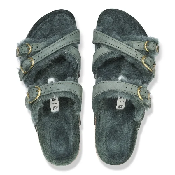 Franca Shearling Nubuck Leather Thyme - Image 3