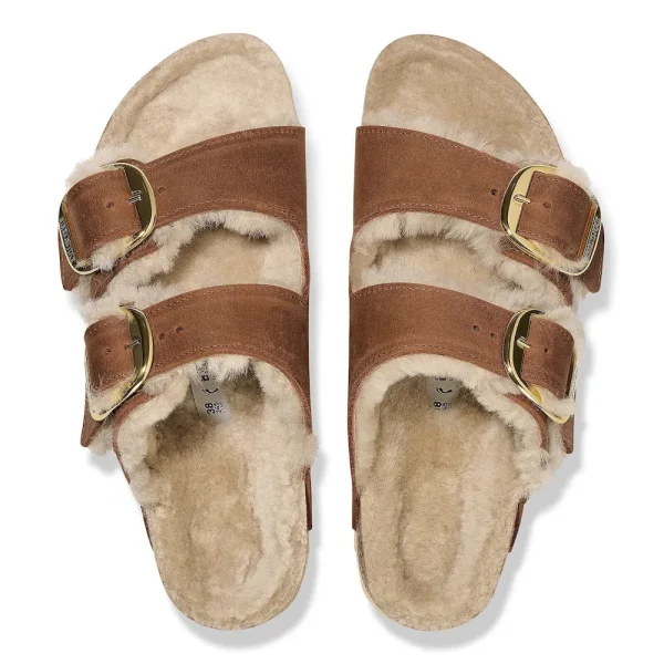 Arizona Big Buckle Shearling Oiled Leather Cognac - Image 5
