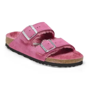 Arizona Shearling Suede Leather Fuchsia Tulip