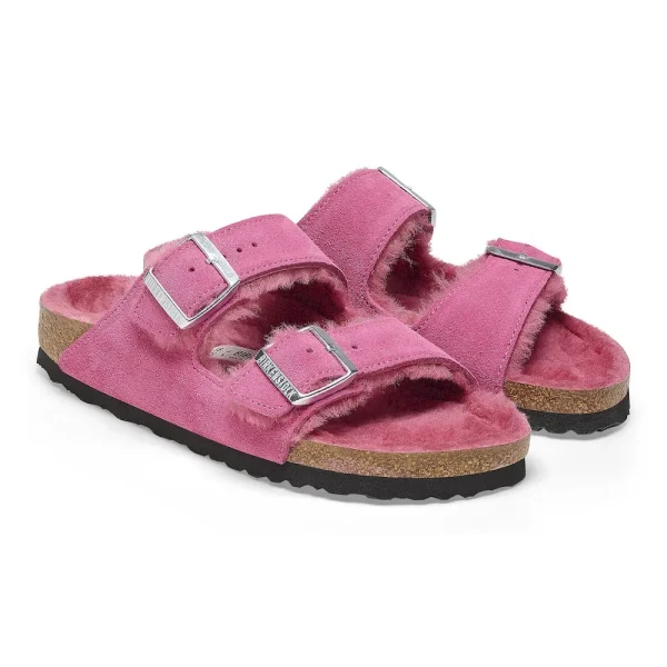 Arizona Shearling Suede Leather Fuchsia Tulip - Image 6