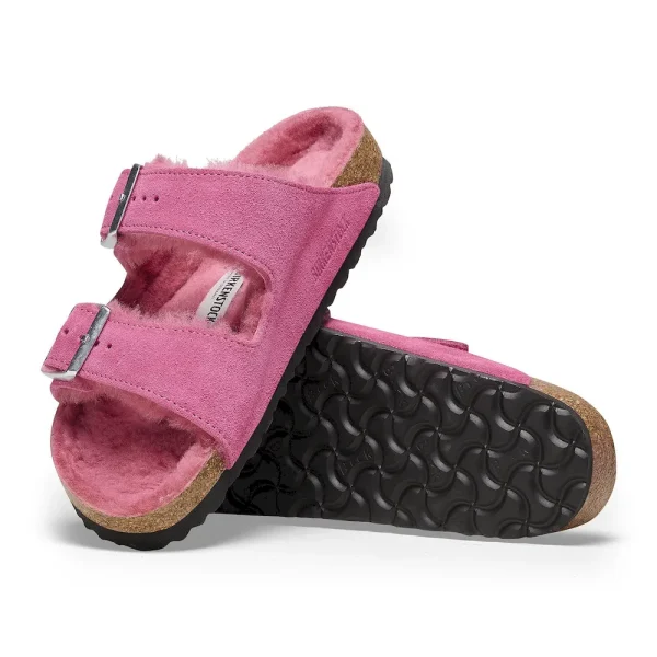 Arizona Shearling Suede Leather Fuchsia Tulip - Image 4