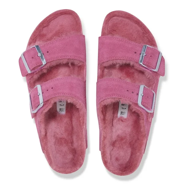 Arizona Shearling Suede Leather Fuchsia Tulip - Image 5