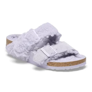 Arizona Teddy Split Suede Leather-Shearling Purple Fog