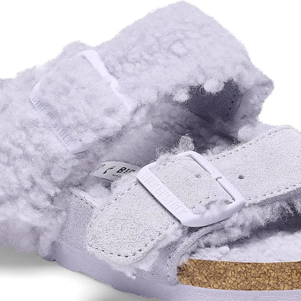 Arizona Teddy Split Suede Leather-Shearling Purple Fog - Image 8