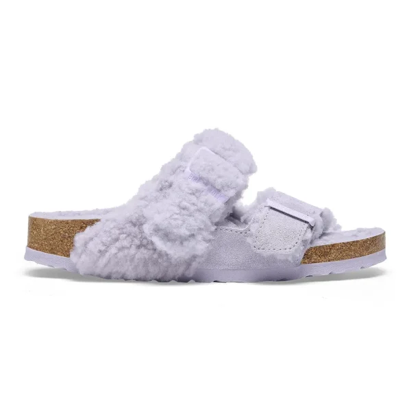 Arizona Teddy Split Suede Leather-Shearling Purple Fog - Image 7