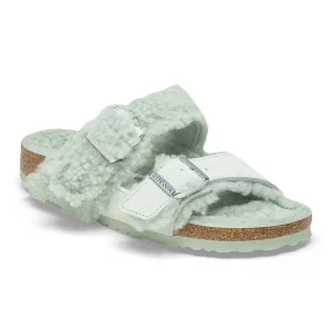 Arizona Teddy Split Suede Leather-Shearling Matcha