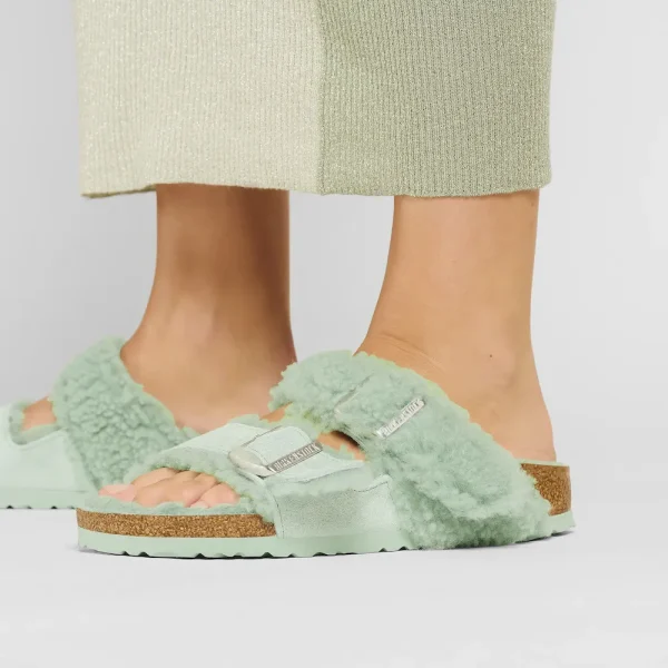 Arizona Teddy Split Suede Leather-Shearling Matcha - Image 3