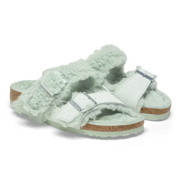 Arizona Teddy Split Suede Leather-Shearling Matcha - Image 6