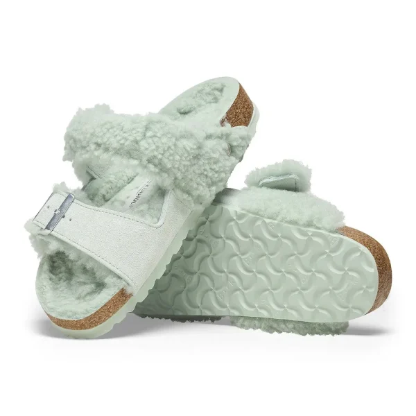 Arizona Teddy Split Suede Leather-Shearling Matcha - Image 4