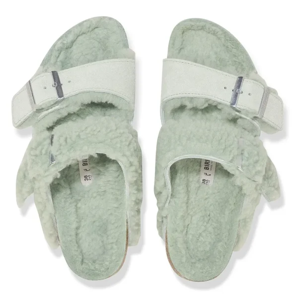 Arizona Teddy Split Suede Leather-Shearling Matcha - Image 5