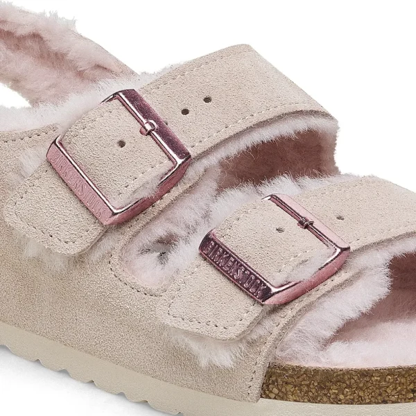 Milano Suede Shearling Suede Leather-Shearling Light Rose - Image 6